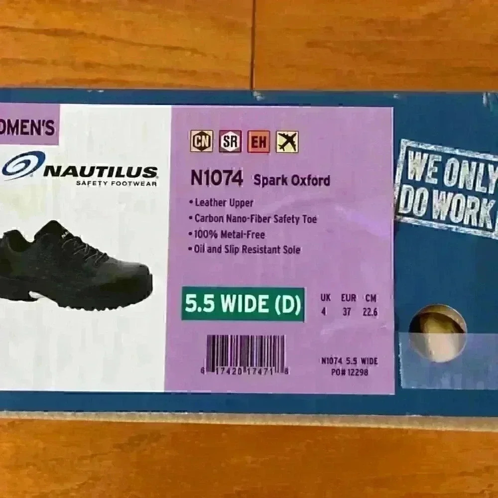 Nautilus Safety Footwear Spark CT Spark Oxford Women,s Black 5.5 - Wide N1074 - Picture 7 of 7